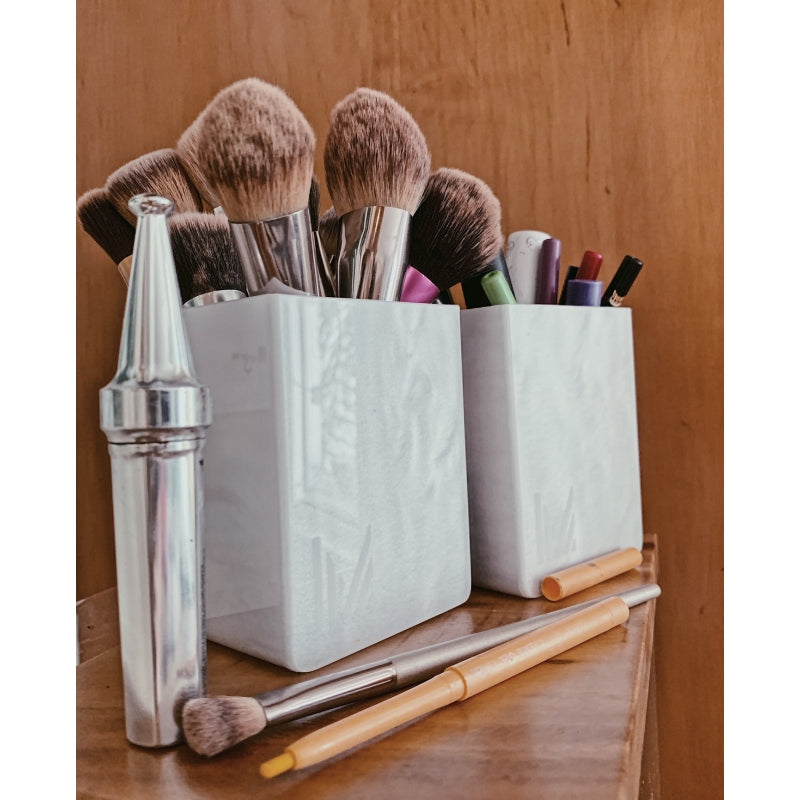 DUO BRUSH HOLDER MARMOL ( 2 piezas)